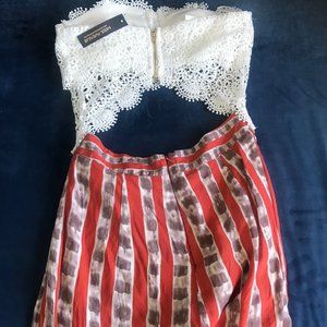 Lace Crop Top Jumpsuit